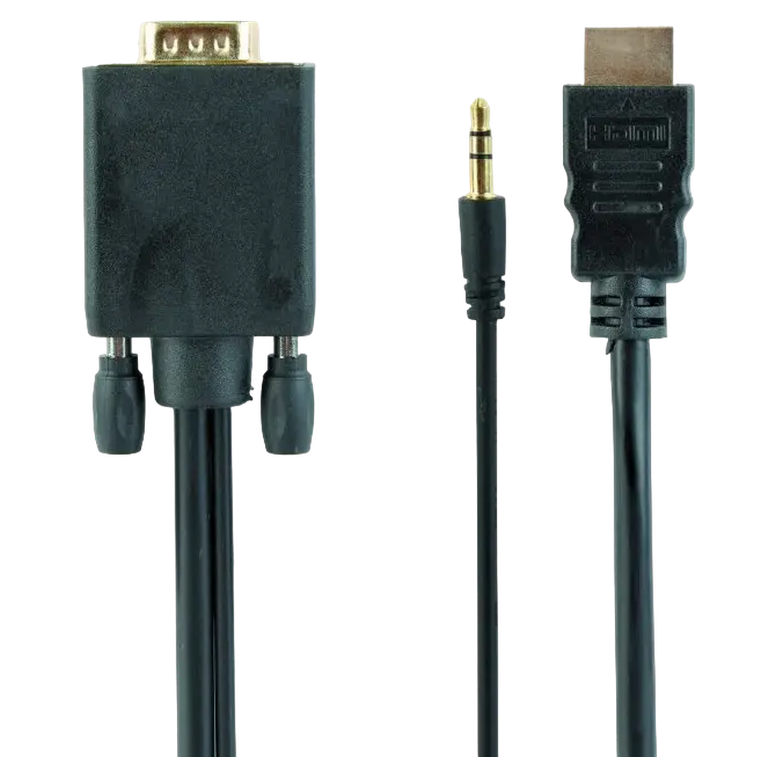 Кабель Cablexpert A-HDMI-VGA-03-6, HDMI to VGA, 1.8 м, Черный 4