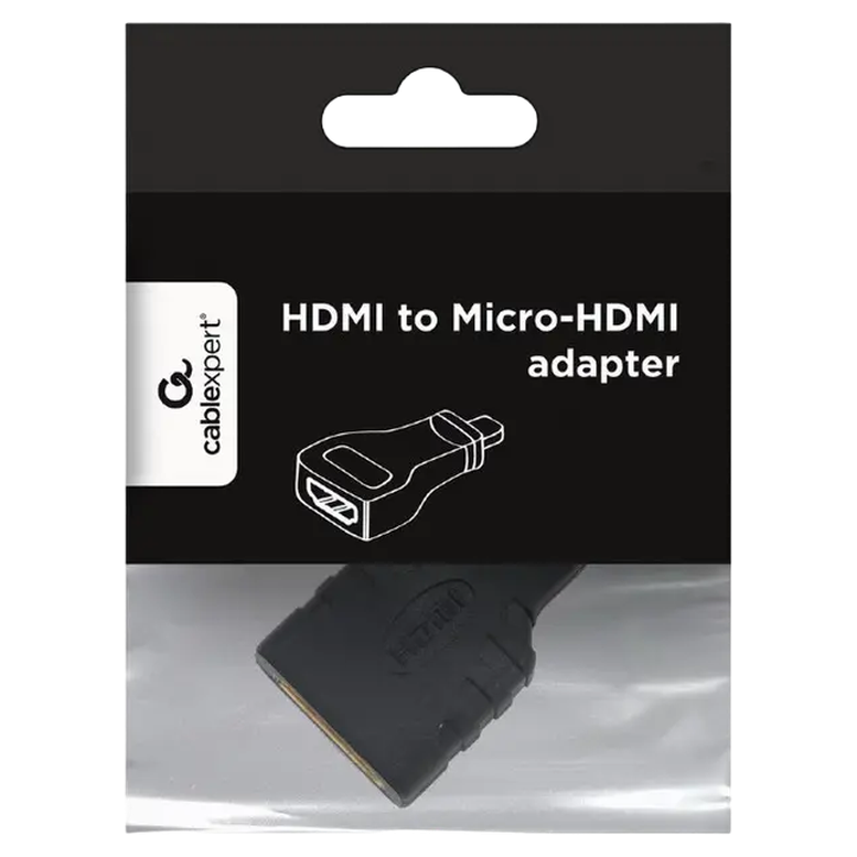Адаптер Cablexpert A-HDMI-FD, HDMI to Micro HDMI, Черный 6