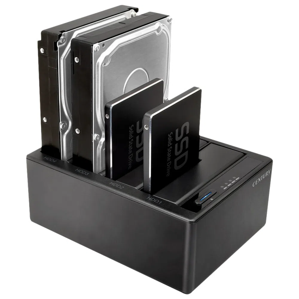 4-Bay SINGLE System External Docking Station Century "CROS4U31C", USB3.1 Gen2 to 4xSATA HDD/SSD
