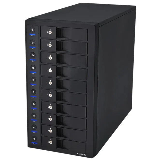 10-Bay SINGLE System External Enclosure Century "CRST1035U3IS6G", USB3.0 to 10x SATA 3.5" 2
