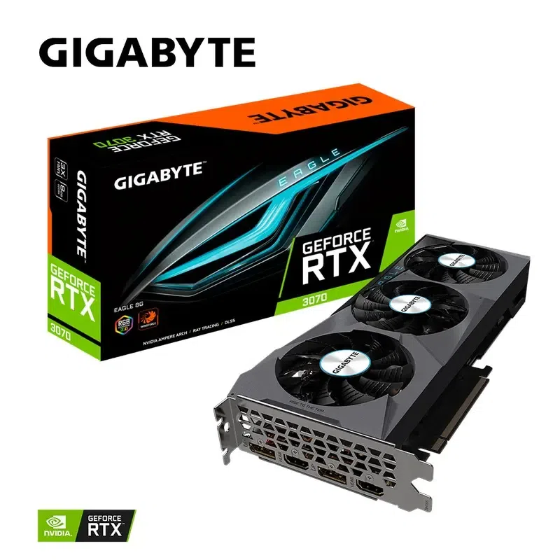 Видеокарта Gigabyte GV-N3070EAGLE-8GD, 8GB GDDR6 256бит 8