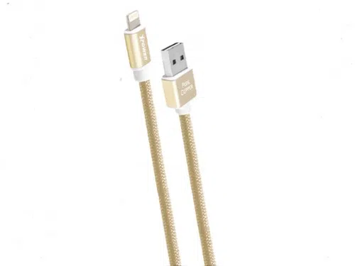 Кабель Xpower Type-C Cable, Nylon, USB-A to USB-C, 1 м, Золотой 3
