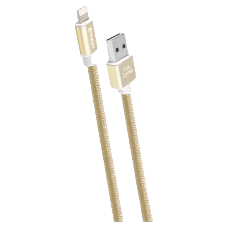 Кабель Xpower Type-C Cable, Nylon, USB-A to USB-C, 1 м, Золотой 2