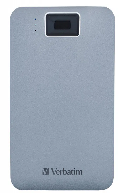 2.5" External HDD 2.0TB (USB3.2/USB-C)  Verbatim Executive Fingerprint Secure, Grey, Aluminium, Sleek, Nero Backup Software, Green Button Energy Saving Software 5