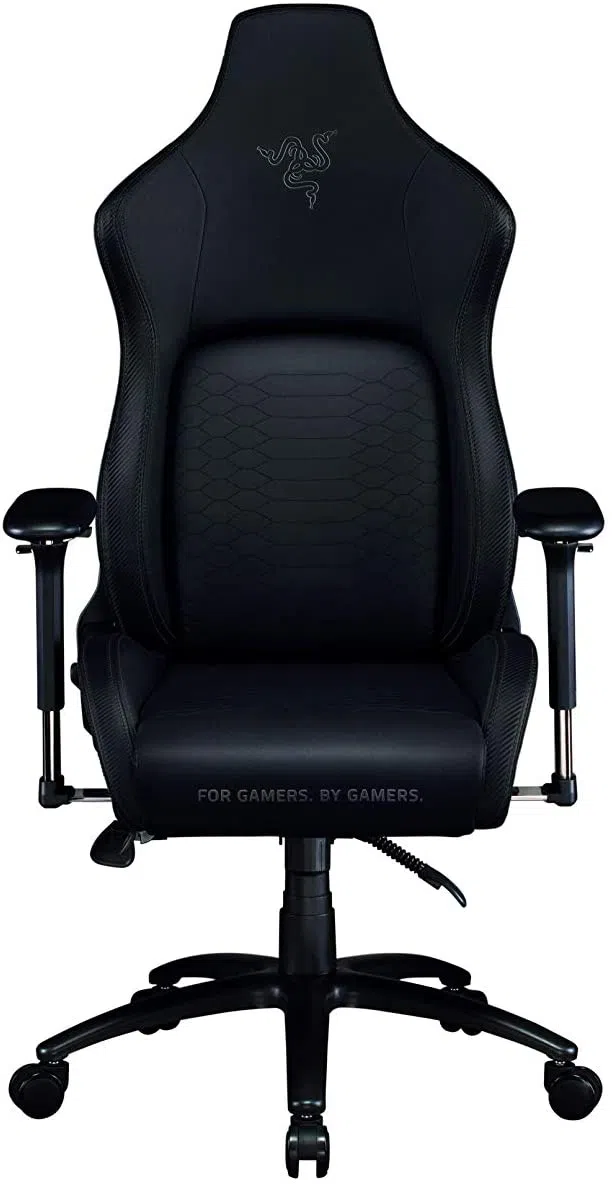 Razer Gaming Chair Iskur Black Edition Class 4 gas lift, Armrest with comfortable cushions, 5-star metal powder coated, Tilting seat with locking possibility, Recommended Size: (170 – 190cm), < 136kg, Black