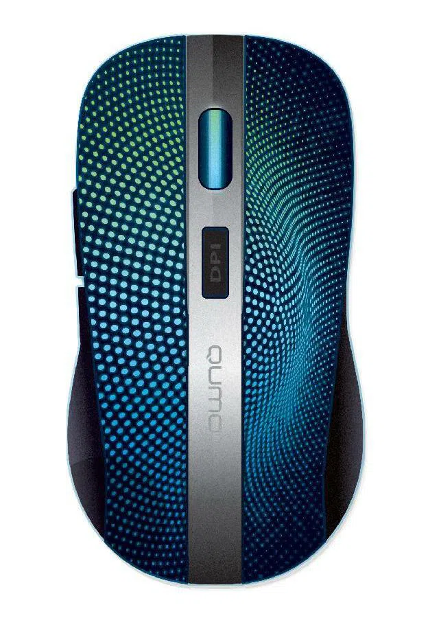 Беcпроводная мышь QUMO Comfort, Черный/Синий
