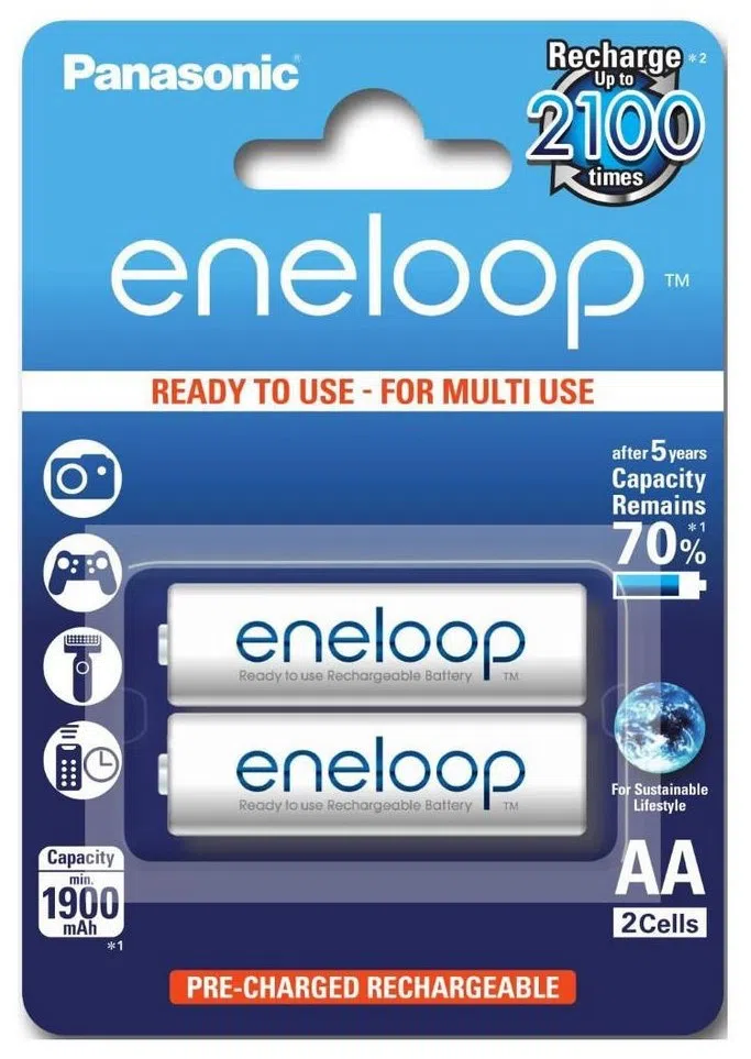 Батарейка Panasonic Eneloop AA 2pcs (BK-3MCCE/2BE)