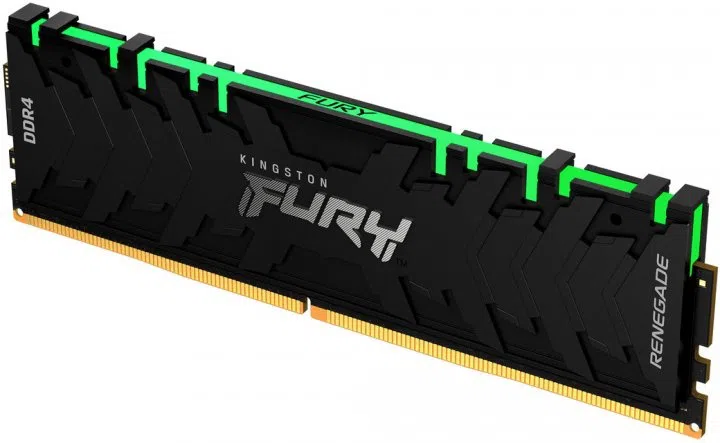 KF430C16RBA/32 32GB DDR4-3000 Kingston FURY® Renegade DDR4 RGB, PC24000, CL16, 1.35V, Asymmetric BLACK Large heat spreader, Dynamic RGB effects featuring Kingston FURY Infrared Sync technology, Intel XMP Ready (Extreme Memory Profiles) 3