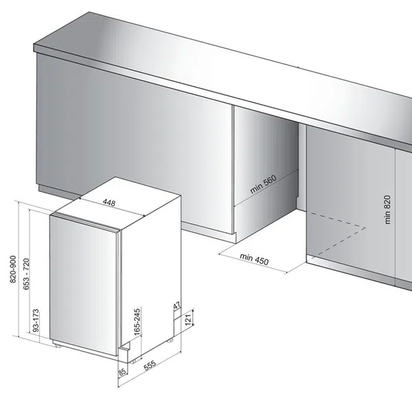 Встраиваемая посудомоечная машина Hotpoint-Ariston HSIC 3M19 5