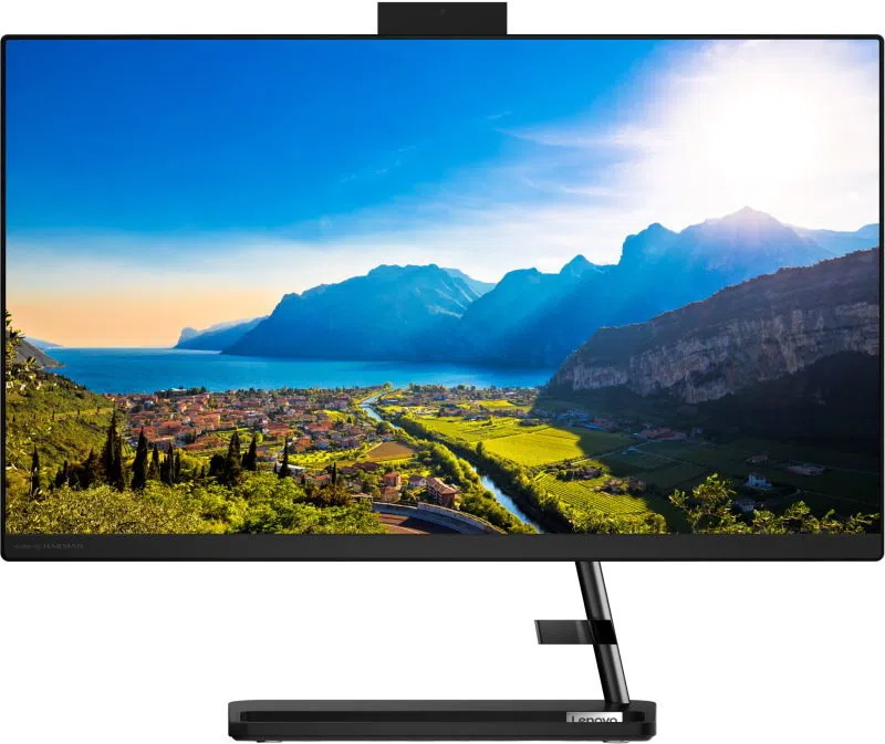 F0FW002ARK All-in-One PC - 27" Lenovo IdeaCentre 3 27ITL6, 23.8 FHD IPS 250nits, Intel® Core™ i5-1135G7, 8GB DDR4-3200 SODIMM (2 slots), 512GB SSD M.2 2242 PCIe NVMe, Intel Iris Xe Graphics, noODD, CR, LAN, HDCam, WiFi+BT5, Wireless KB&MS, DOS, Black, 8.7kg.