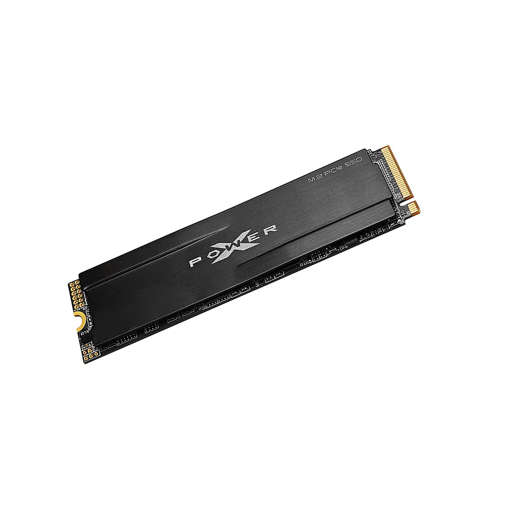 M.2 NVMe SSD 1.0TB Silicon Power XD80 w/Heatsink, Interface:PCIe3.0 x4 / NVMe1.3, M2 Type 2280 form factor, Sequential Reads 3400 MB/s / Writes 3000 MB/s, MTBF 2mln, HMB, SLC+DRAM Cache, RAID engine technology, SP Toolbox, Phison E12S, 3D NAND TLC 3