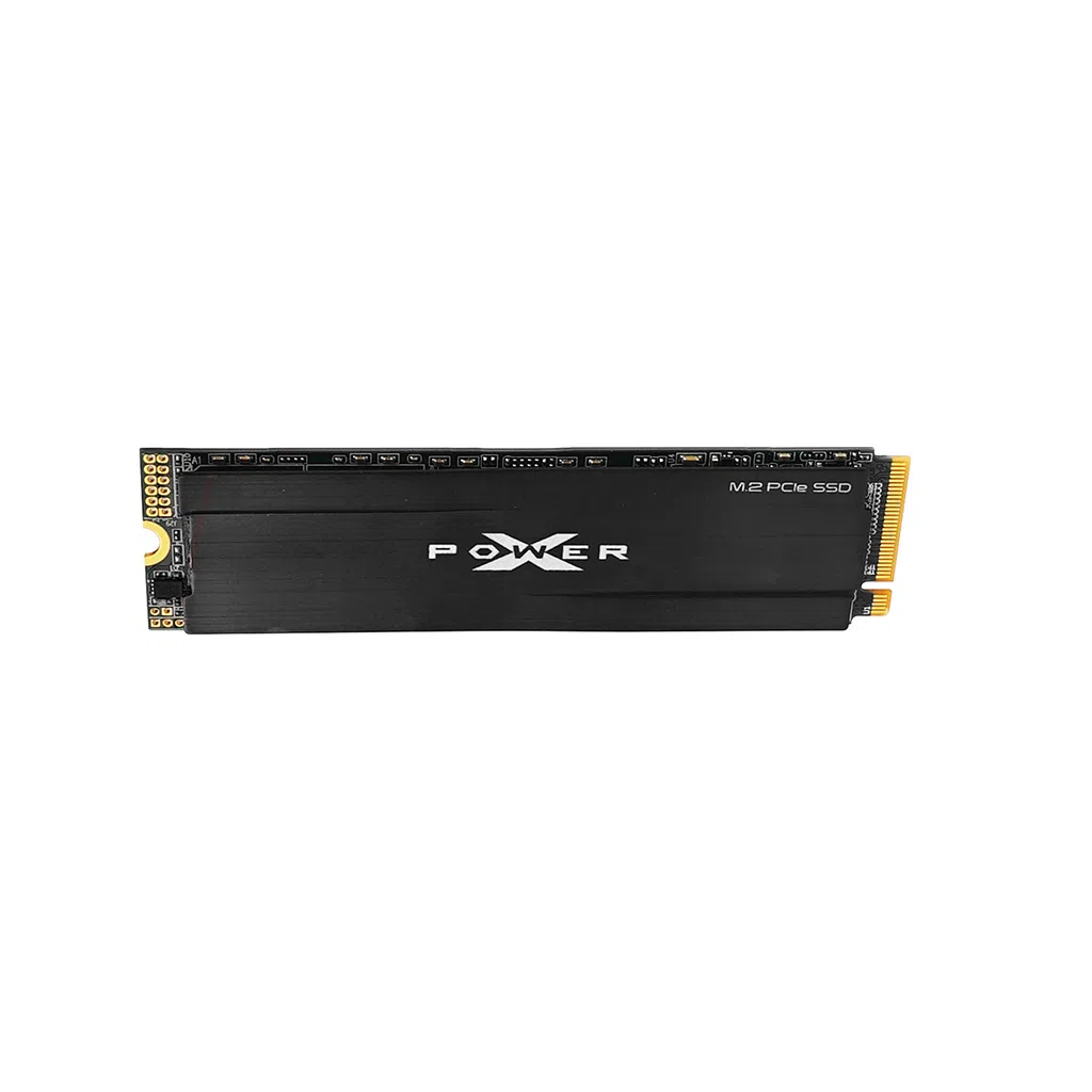 M.2 NVMe SSD 1.0TB Silicon Power XD80 w/Heatsink, Interface:PCIe3.0 x4 / NVMe1.3, M2 Type 2280 form factor, Sequential Reads 3400 MB/s / Writes 3000 MB/s, MTBF 2mln, HMB, SLC+DRAM Cache, RAID engine technology, SP Toolbox, Phison E12S, 3D NAND TLC 2
