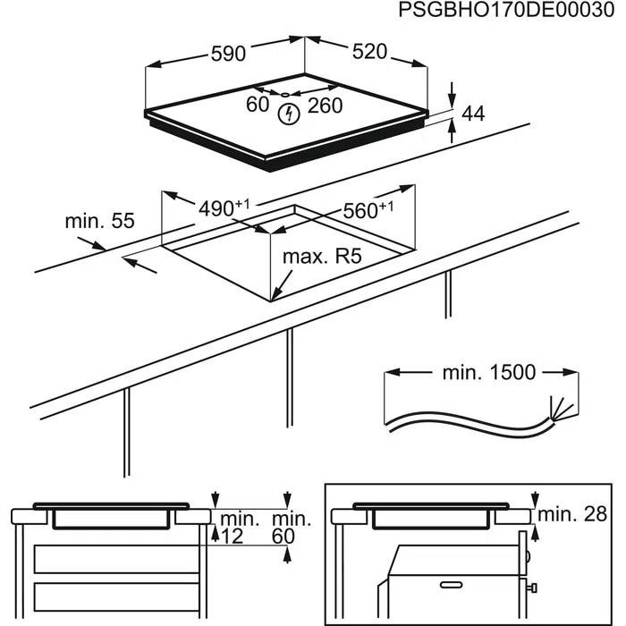 Индукционная панель Electrolux LIL61424C 3