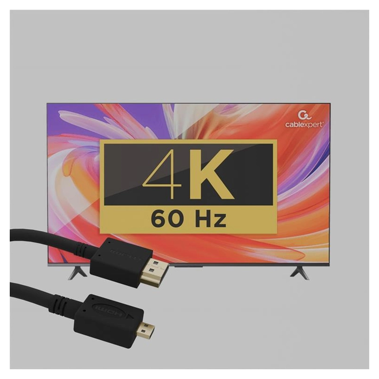 Кабель Gembird CC-HDMID-10, HDMI to Micro HDMI, 3 м, Черный 10