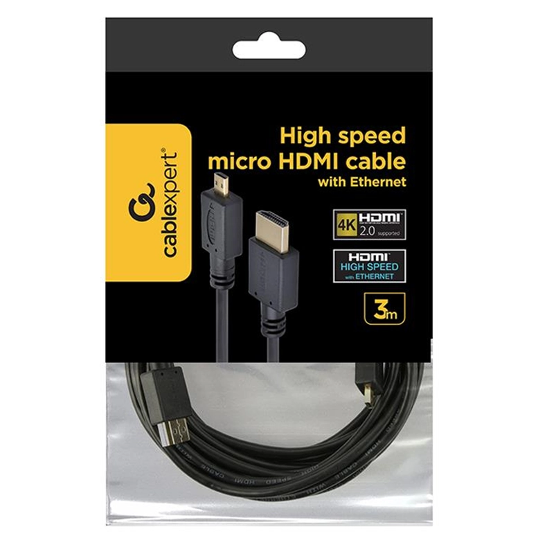 Кабель Gembird CC-HDMID-10, HDMI to Micro HDMI, 3 м, Черный 8