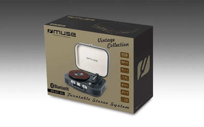 Аудиосистема MUSE MT-201 GLD, Чёрный 2