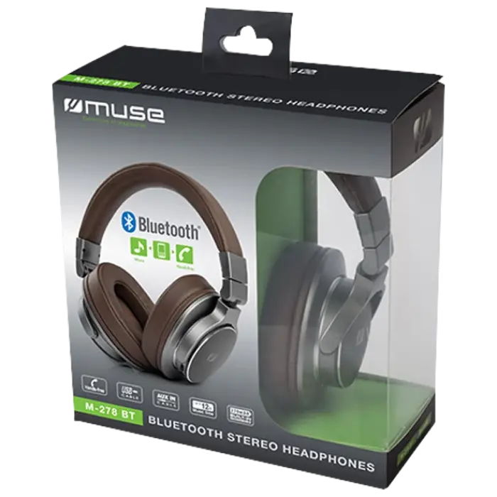 Căști MUSE M-278 BT, Wireless, Maro 4