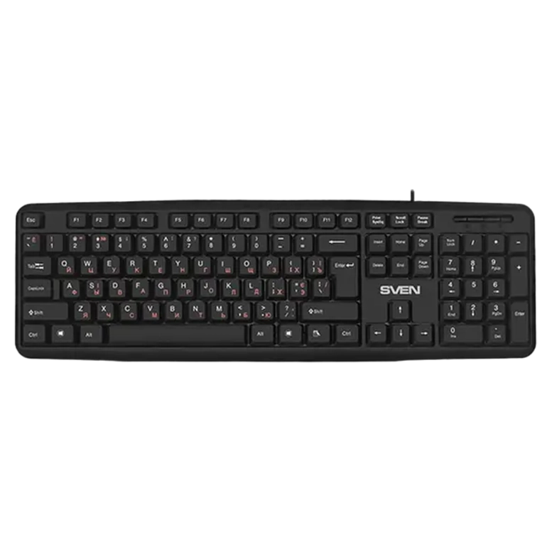 Клавиатура Sven KB-S230, Проводное, Черный