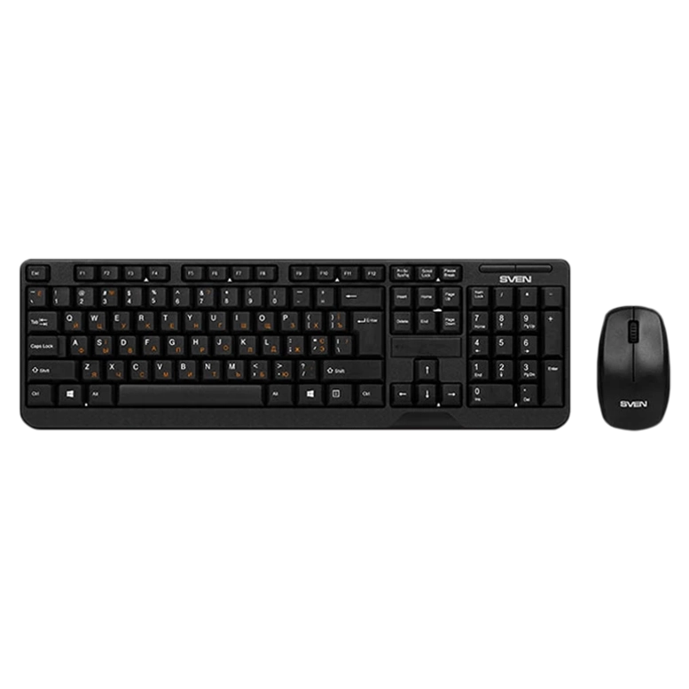 Tastatură Sven Comfort 3300, Fara fir, Negru