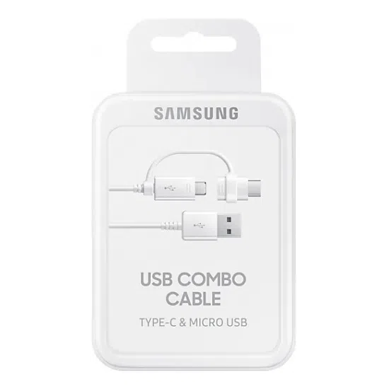 Зарядный кабель Samsung EP-DG930DWEGRU, USB Type-C x micro-USB/USB Type-A, 1,5м, Белый 3