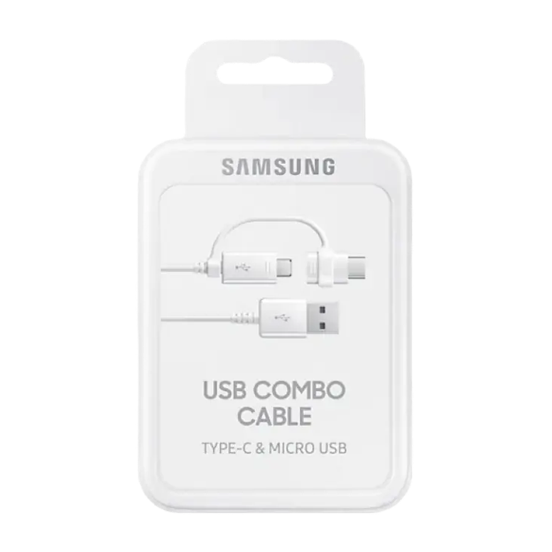 Зарядный кабель Samsung EP-DG930DWEGRU, USB Type-C x micro-USB/USB Type-A, 1,5м, Белый 8