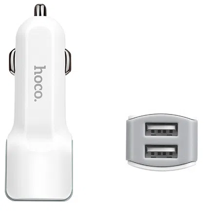 Автомобильная зарядка Hoco Z23 Grand Style Lightning White 5