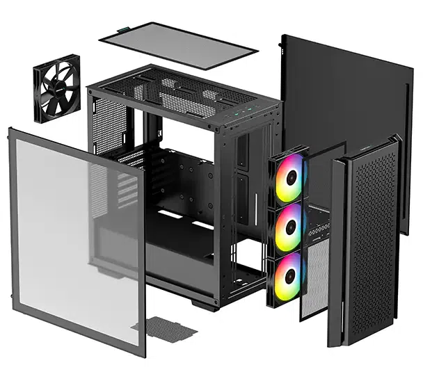 Carcasă PC Deepcool CG560, Midi-Tower, ATX PS2 , Negru 5