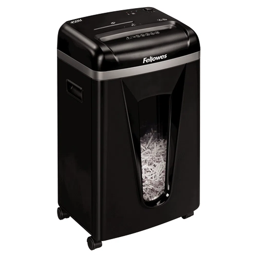 Fellowes Powershred® 450M, DIN Level P-5, Cross 2х12mm, Capacity 8sheets, Vol.22 lit Staples, DVD 3