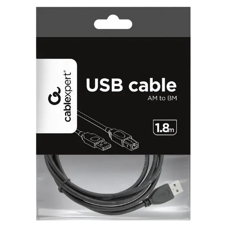 Cablu Cablexpert CCP-USB2-AMBM-6, USB-A to USB-B, 1.8 m, Negru 7