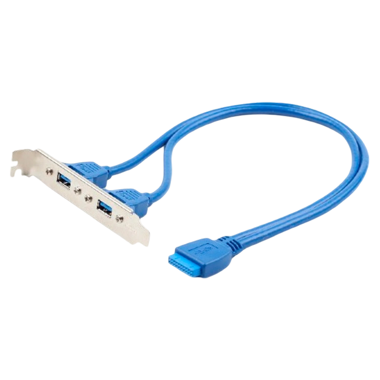 Кабель Cablexpert CC-USB3-RECEPTACLE, IDE 20P на 2x USB 3.0, 0.45 м