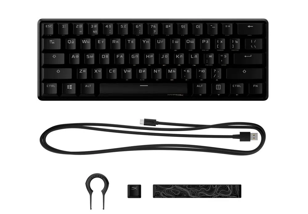 Клавиатура HyperX Alloy Origins 60, Проводное, Чёрный 4