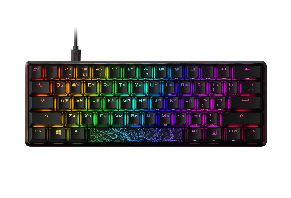 Клавиатура HyperX Alloy Origins 60, Проводное, Чёрный 3