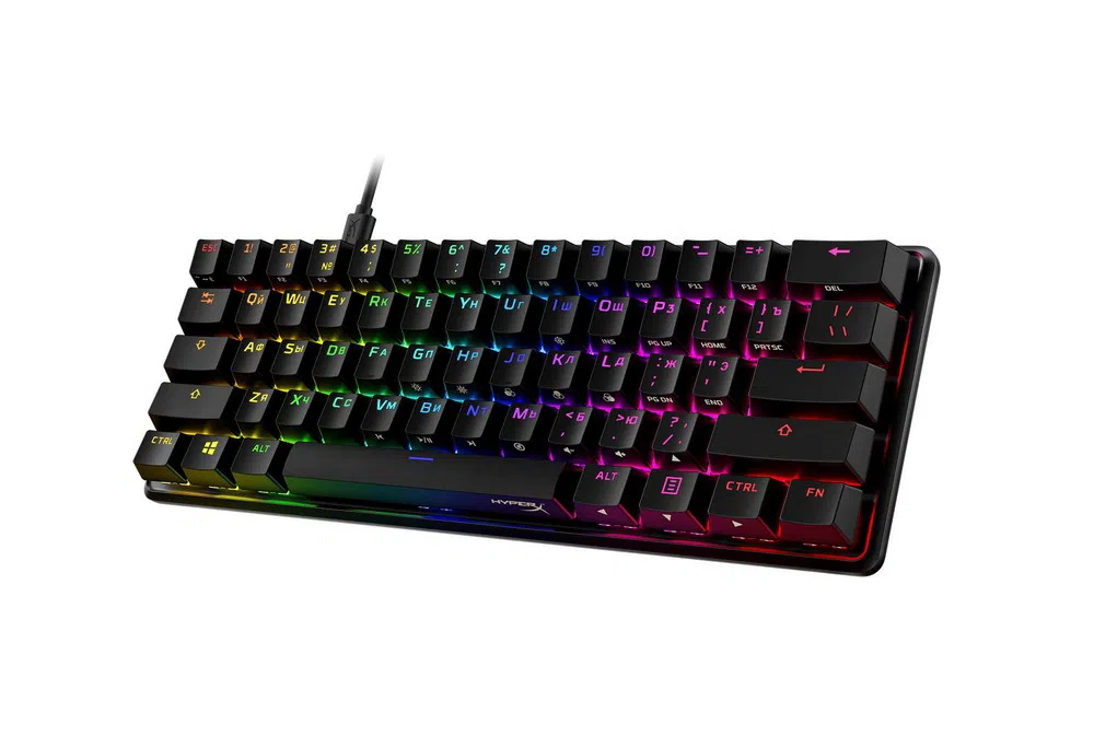 Клавиатура HyperX Alloy Origins 60, Проводное, Чёрный