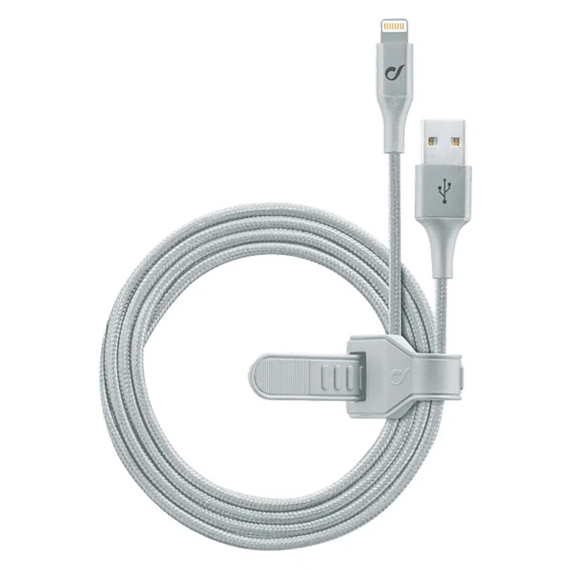 Кабель для зарядки и синхронизации Cellularline Satellite MFI, Lightning/USB Type-A, 1м, Серебристый 8