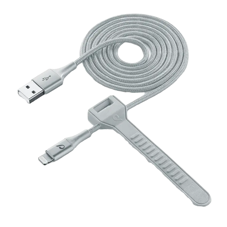Кабель для зарядки и синхронизации Cellularline Satellite MFI, Lightning/USB Type-A, 1м, Серебристый 9