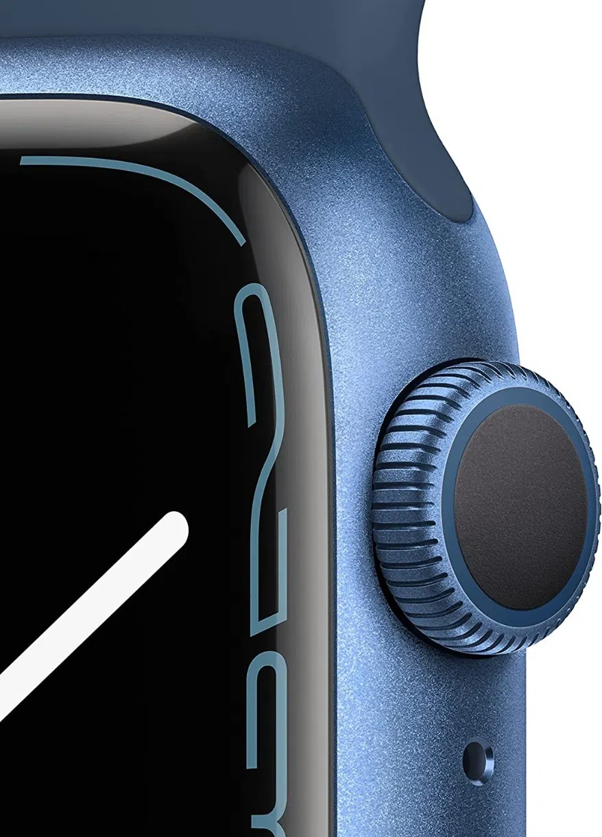 Смарт-часы Apple Watch Series 7 41mm Blue Aluminium Case with Abyss Blue Sport Band (MKN13) 3