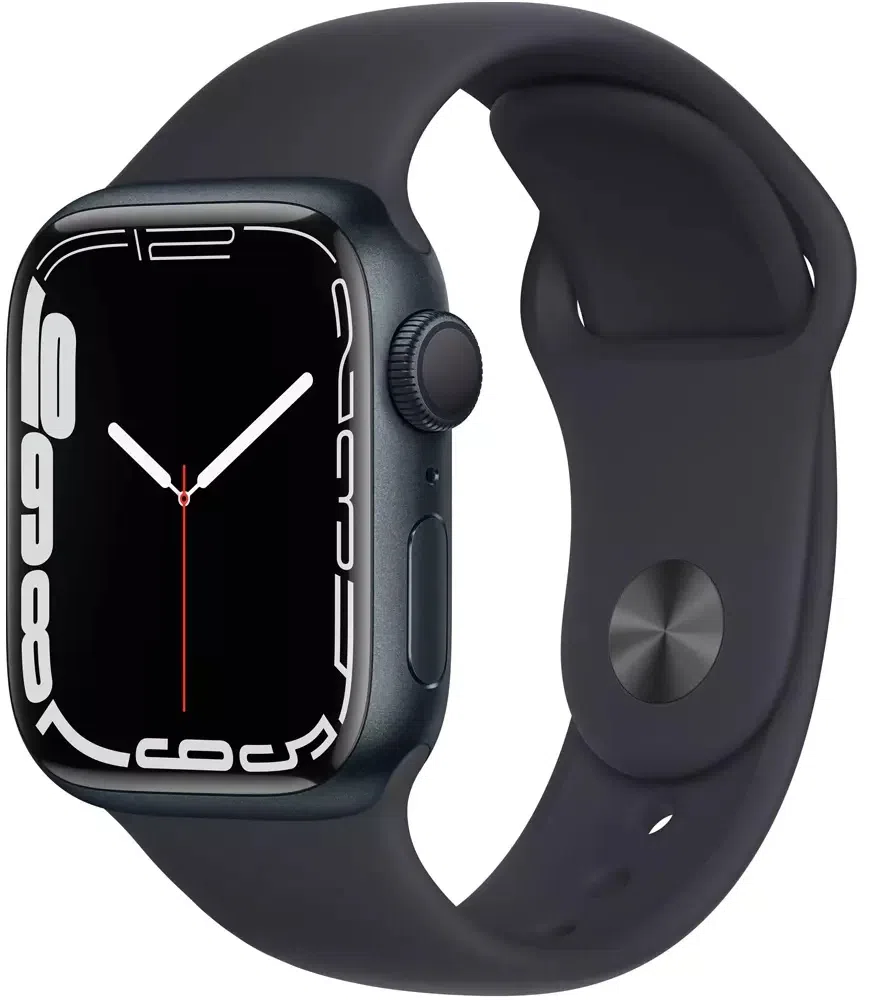 Смарт-часы Apple Watch Series 7 41mm Midnight Aluminium Case with Midnight Sport Band (MKMX3) 2
