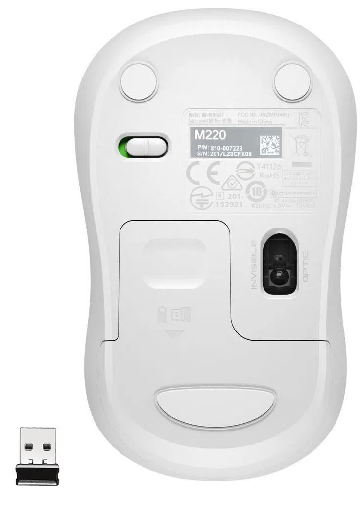 Компьютерная мышь Logitech M220 White 5