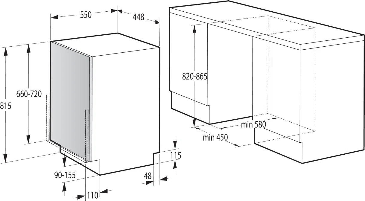 Maşină de spălat vase încorporabilă Gorenje GV572D10 4