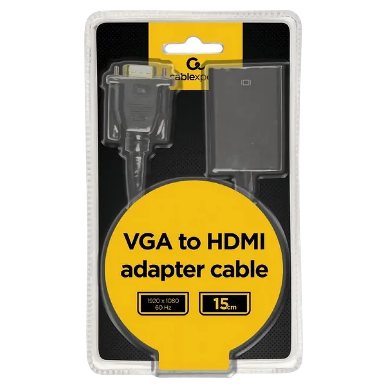 Adaptor Cablexpert A-VGA-HDMI-01, VGA to HDMI, Negru 9
