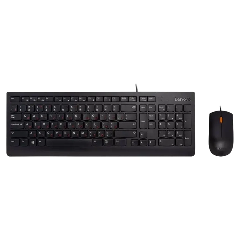 Клавиатура и мышь Lenovo 300 USB Combo, Black