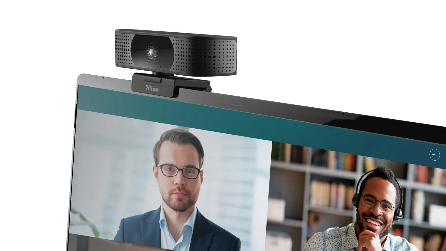 Trust Teza 4K Ultra HD Webcam, Advanced 4K Ultra HD webcam with a 74° field of view and two integrated microphones,Mounting type: clip, tripod, 2m 3
