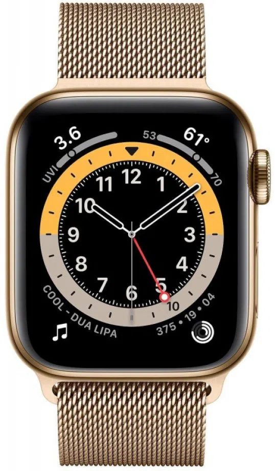 Smartwatch Apple Watch Series 6 GPS + Cellular 40mm Gold with Gold Milanese Loop (M06W3)
