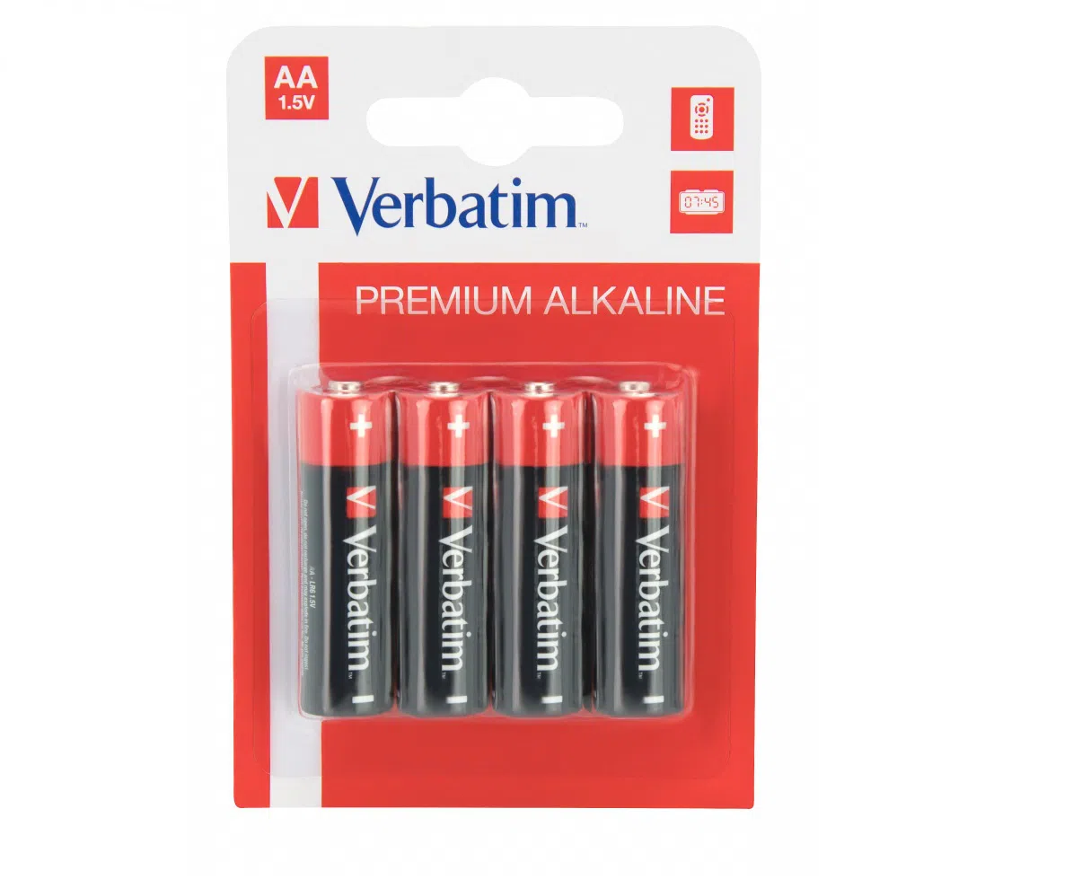 Verbatim Alcaline Battery AA, 4pcs, Blister pack