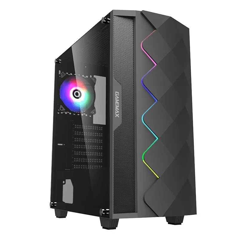 Компьютерный корпус Gamemax Black Diamond, Micro-ATX, ATX, Чёрный