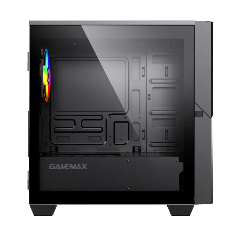 Case mATX GAMEMAX Cyclops, w/o PSU, 2x120mm ARGB fans, ARGB Hub, TG, Dust Filter, USB 3.0, Black/Red 10