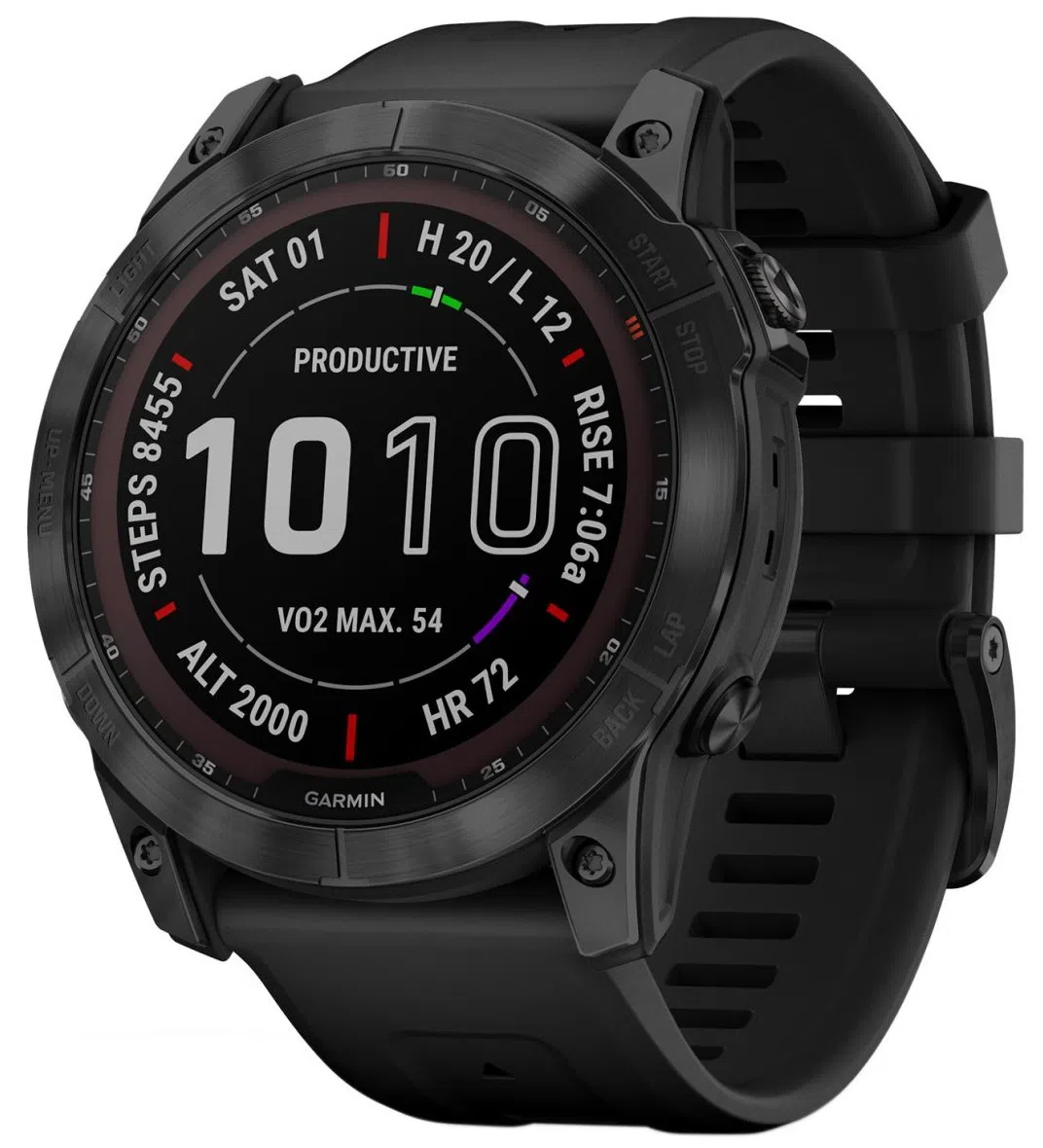 Смарт-часы Garmin fēnix 7X Sapphire Solar Black Titanium with Black Band (010-02541-23) 2
