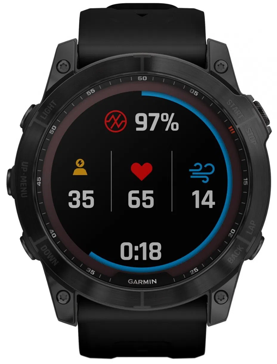 Смарт-часы Garmin fēnix 7X Sapphire Solar Black Titanium with Black Band (010-02541-23)