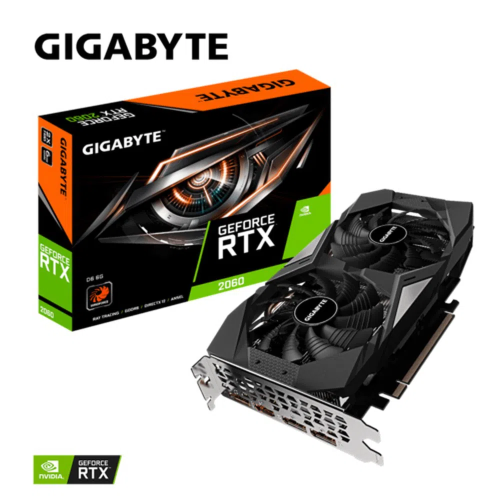 Видеокарта Gigabyte GV-N2060D6-6GD, 6GB 192-bit GDDR6 3