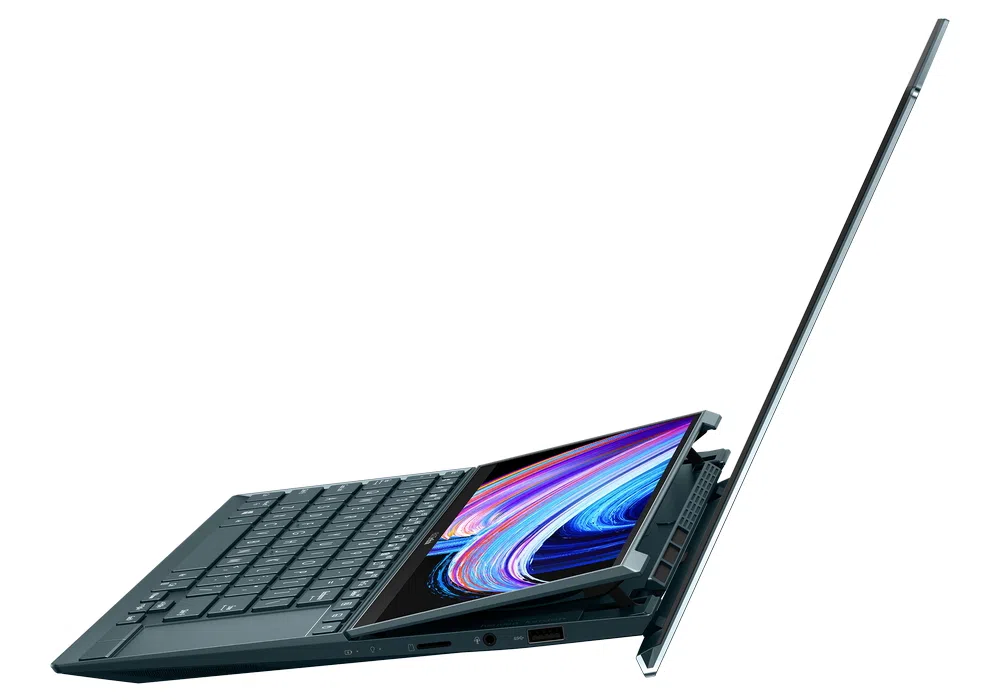 Laptop 14" ASUS Zenbook Duo UX482EG, Celestial Blue, Intel Core i7-1165G7, 16GB/512GB, Windows 10 Pro 64-bit 9